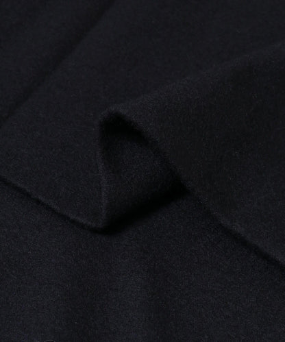 羊毛剪裁直筒裙