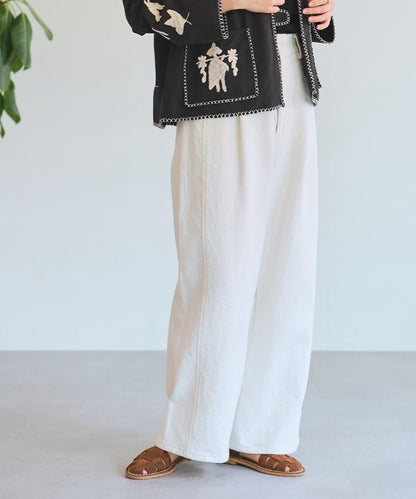 寬鬆牛仔斜紋棉布褲