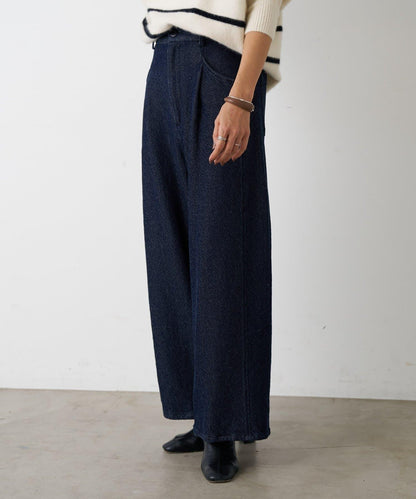 寬鬆牛仔斜紋棉布褲