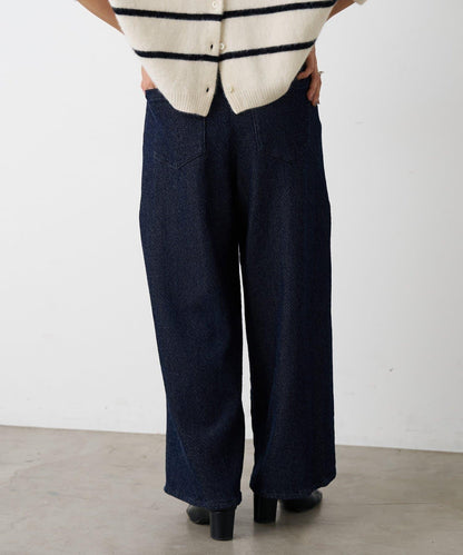 寬鬆牛仔斜紋棉布褲