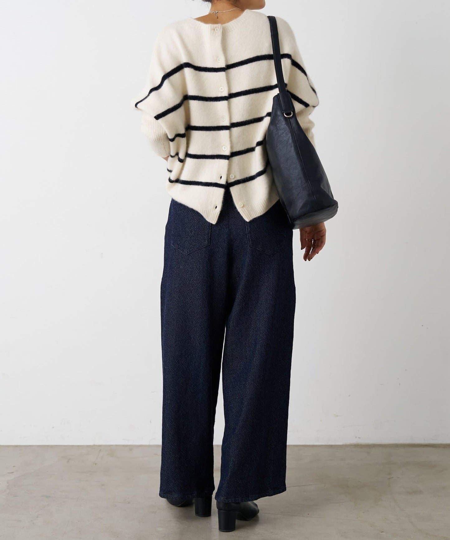 寬鬆牛仔斜紋棉布褲