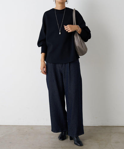 寬鬆牛仔斜紋棉布褲