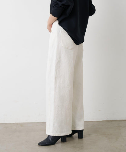 寬鬆牛仔斜紋棉布褲