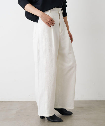 寬鬆牛仔斜紋棉布褲