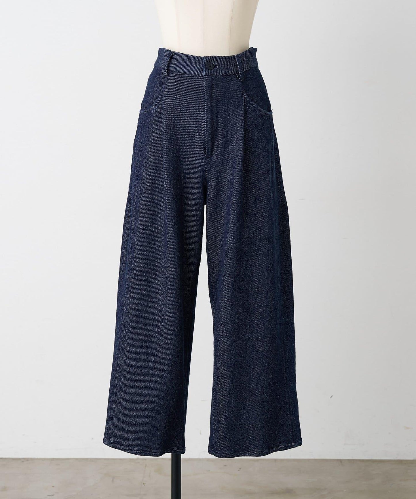 寬鬆牛仔斜紋棉布褲