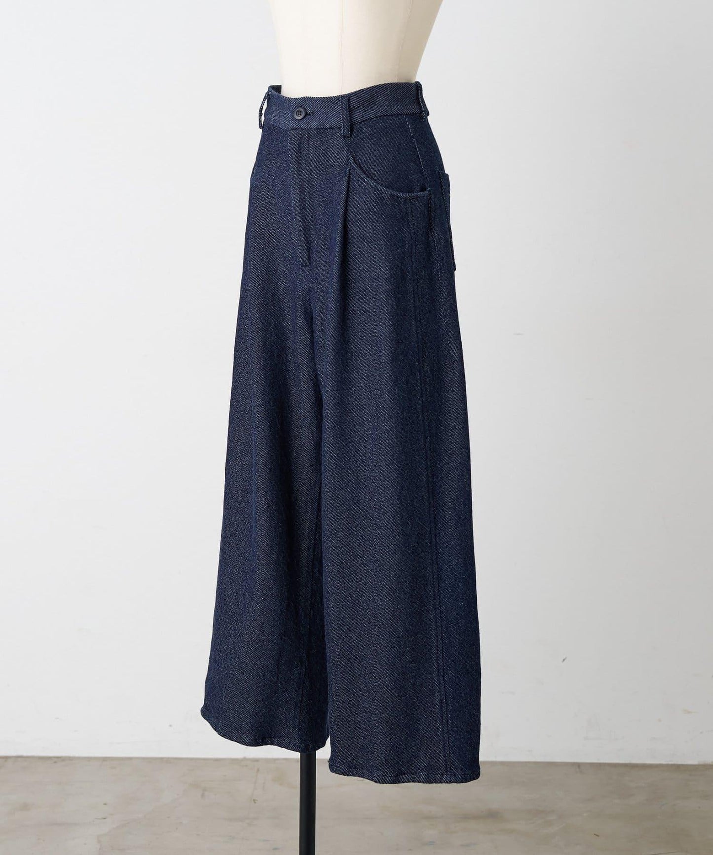 寬鬆牛仔斜紋棉布褲