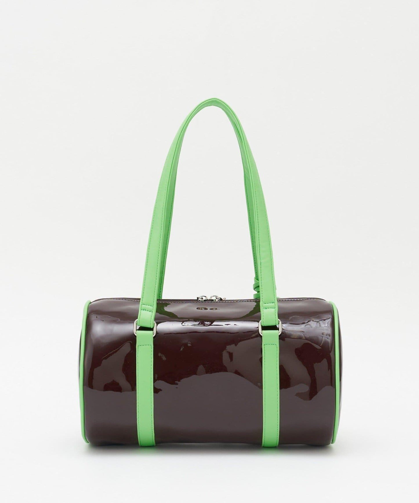 【GRAIN/グレイン】帶星形掛飾漆皮圓筒波士頓包