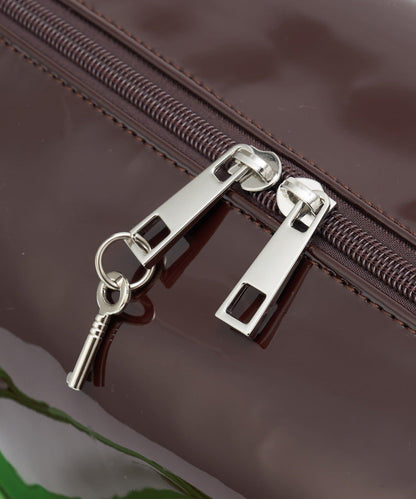 【GRAIN/グレイン】帶星形掛飾漆皮圓筒波士頓包