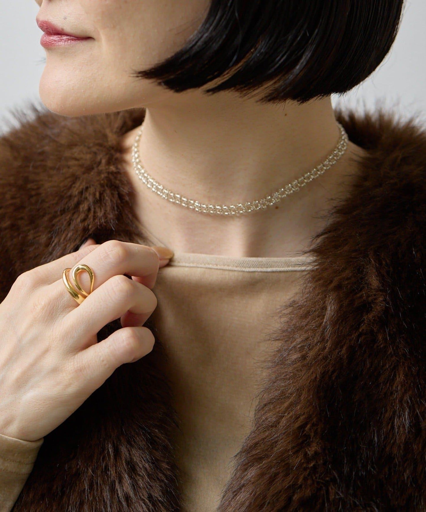 透明珠子頸圈項鍊