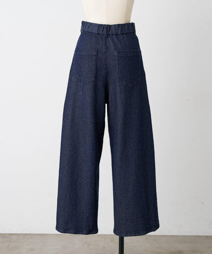 寬鬆牛仔斜紋棉布褲