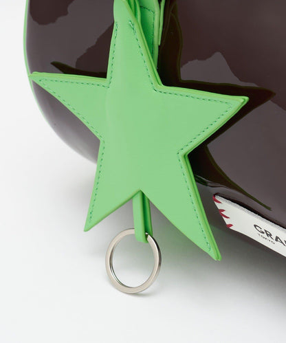 【GRAIN/グレイン】帶星形掛飾漆皮圓筒波士頓包