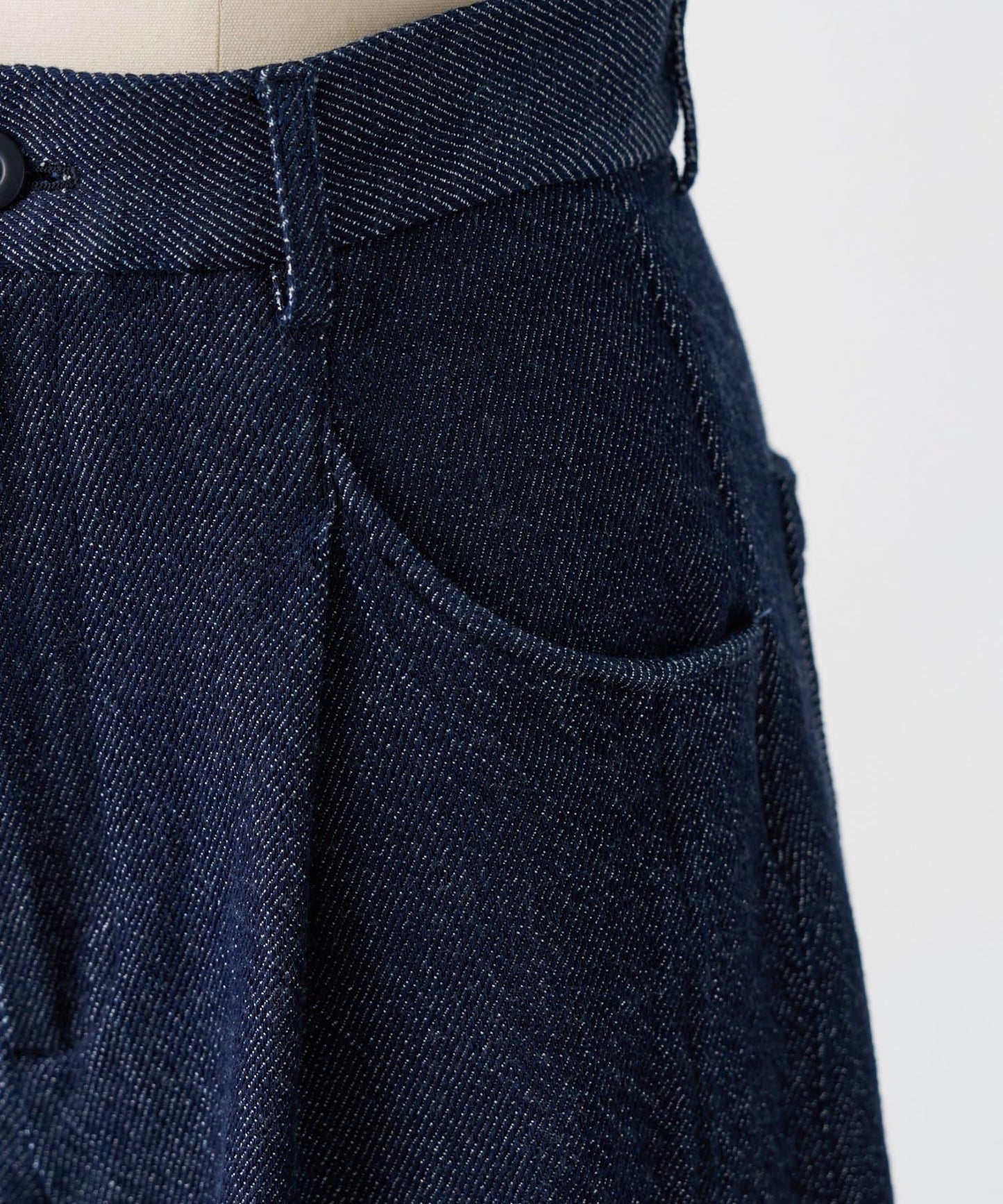 寬鬆牛仔斜紋棉布褲