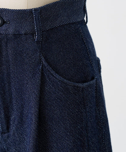 寬鬆牛仔斜紋棉布褲