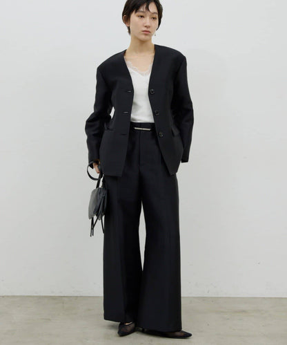 V字蕾絲長袖T恤