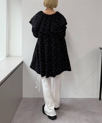 【w closet】蝴蝶結荷葉邊褲