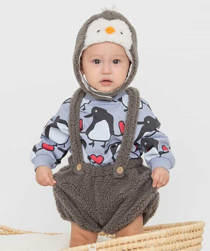 FUN!FAN!動物造型毛絨揹帶短褲