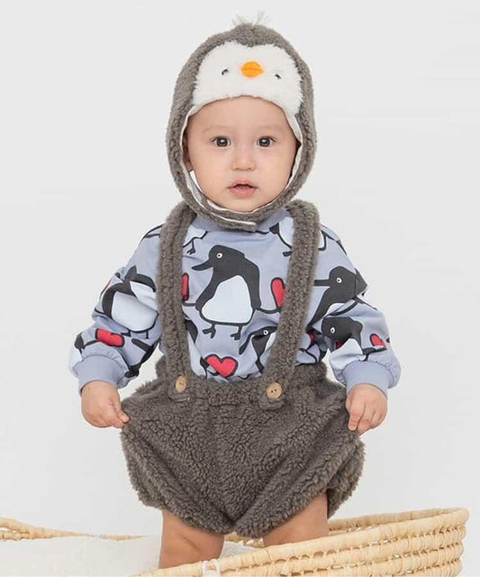 FUN!FAN!動物造型毛絨揹帶短褲