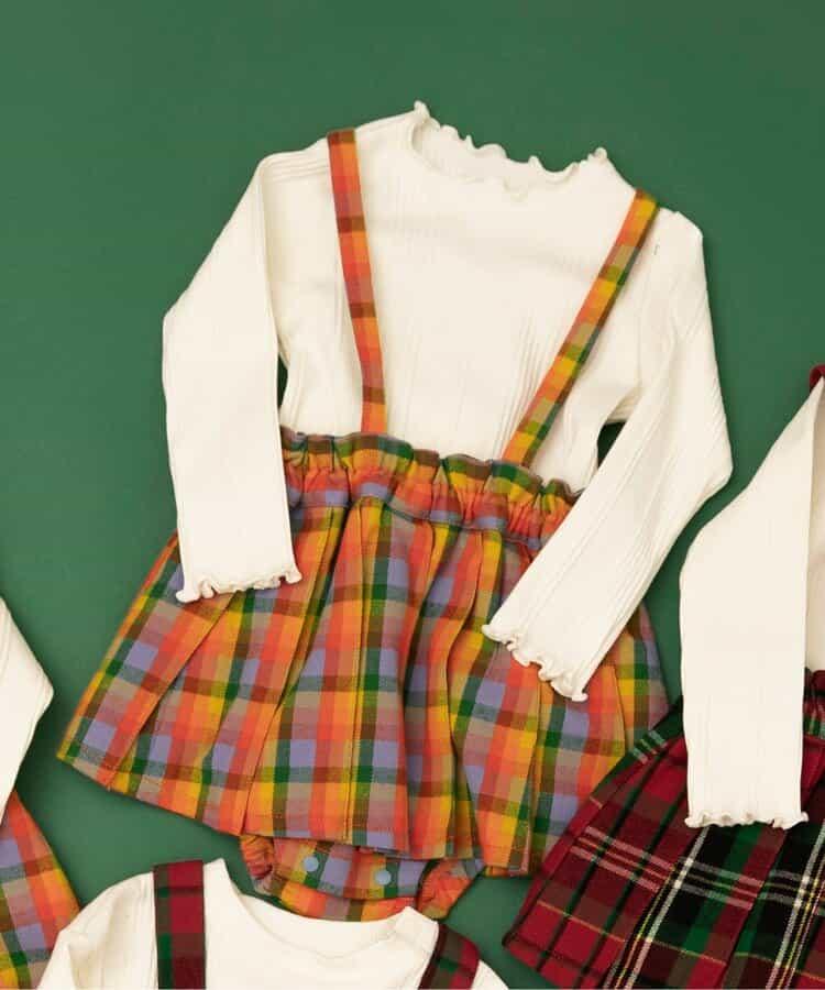 2件套格子嬰兒連體裙