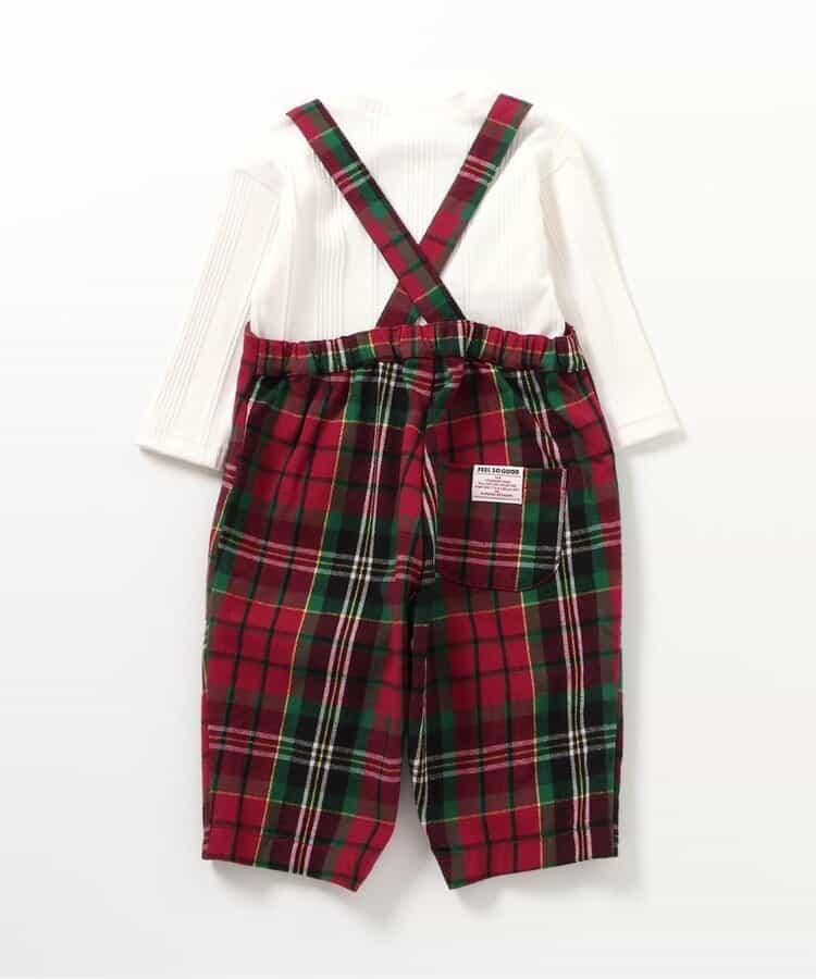 2件套格子嬰兒連體衣