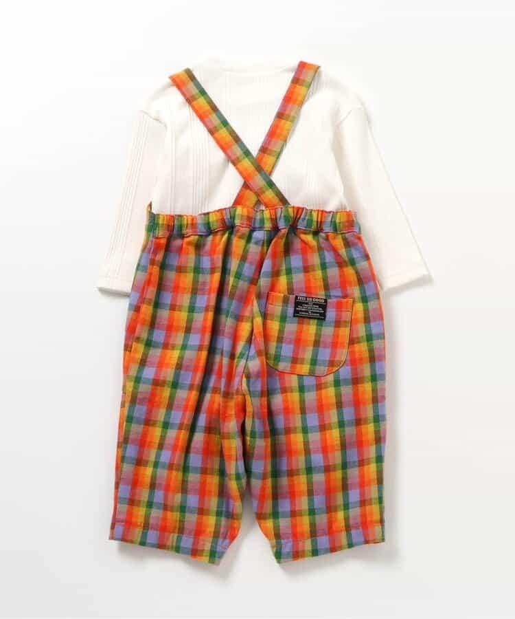 2件套格子嬰兒連體衣