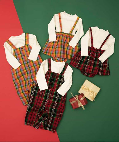 2件套格子嬰兒連體裙