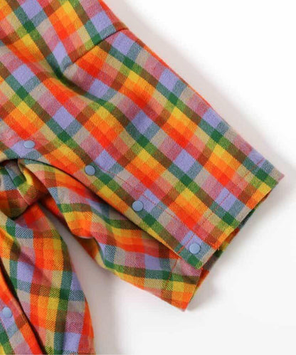 2件套格子嬰兒連體衣