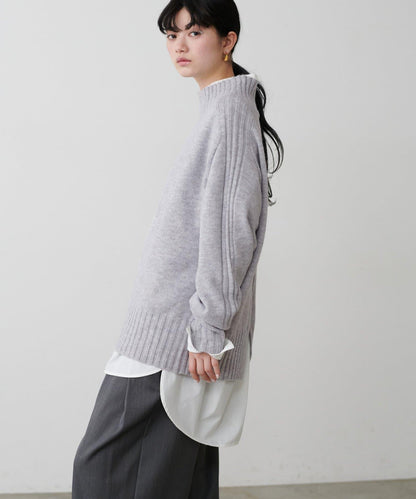 羊毛&再生聚酯混紡針織衫