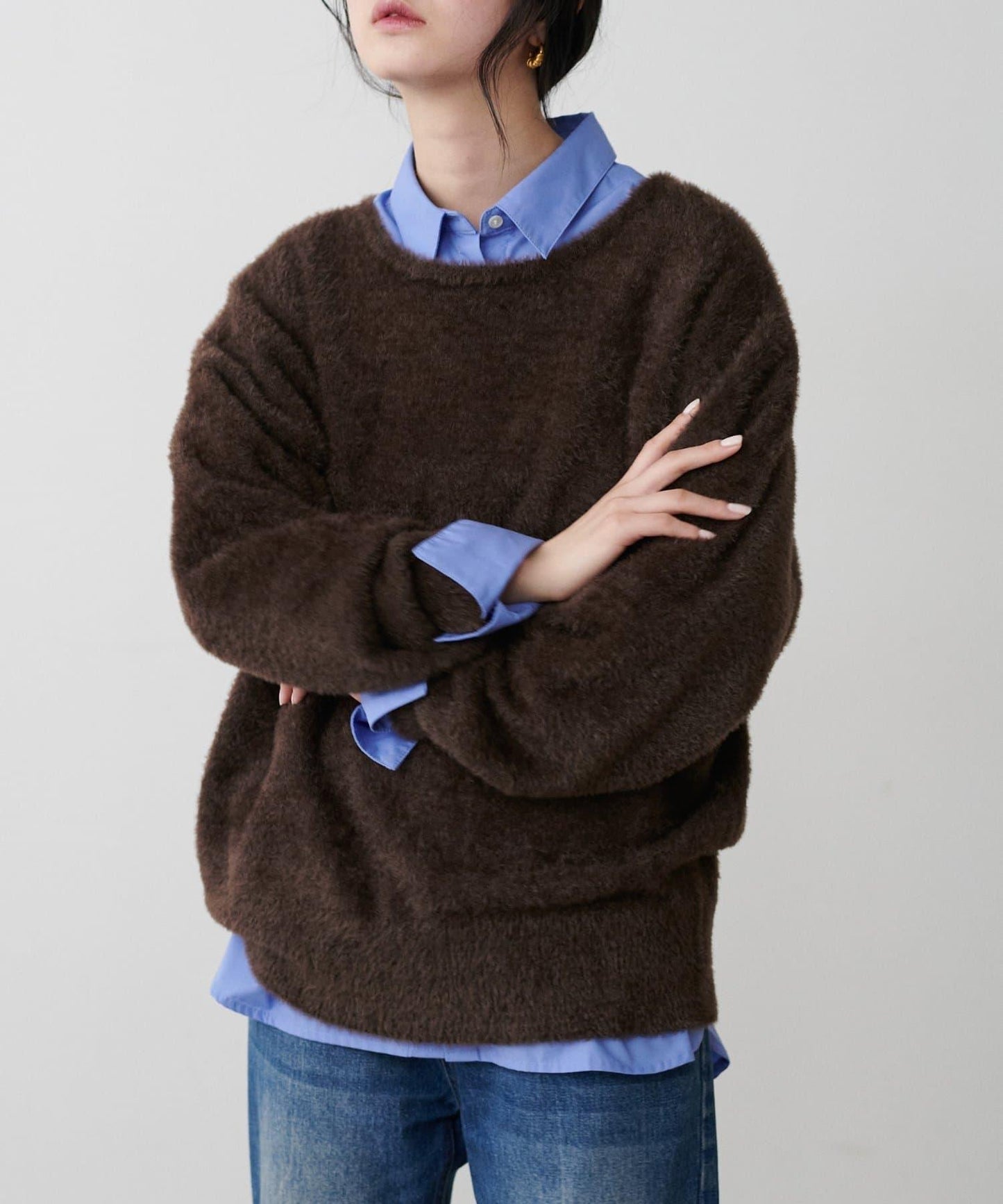 迷你羽毛柔軟針織套頭衫