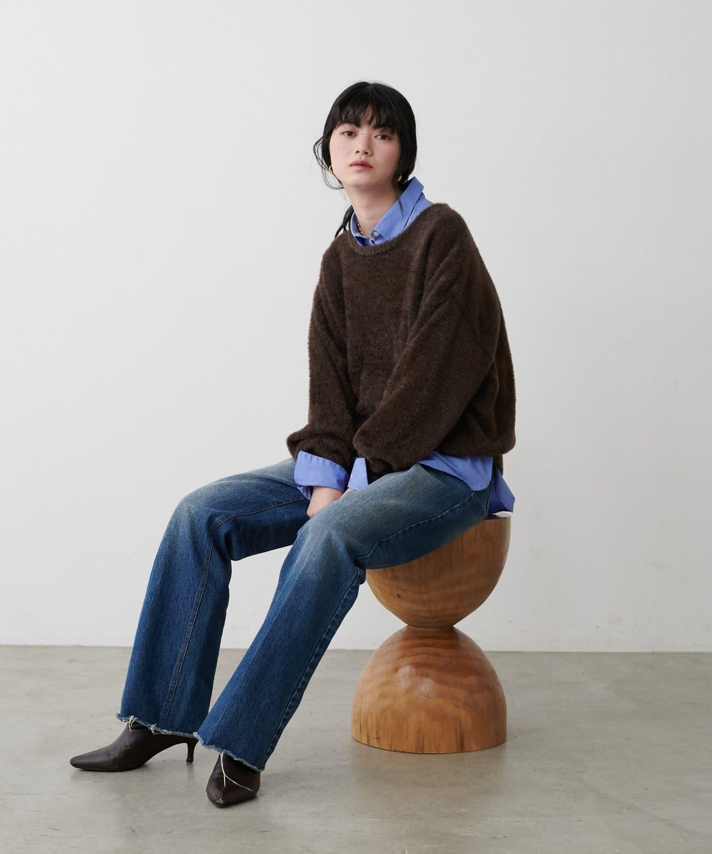 迷你羽毛柔軟針織套頭衫