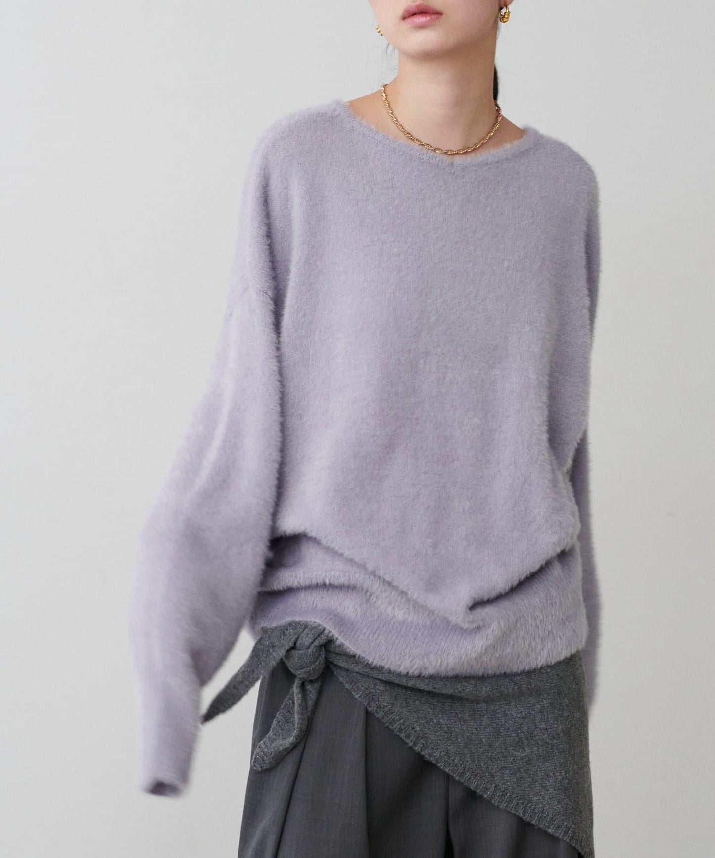 迷你羽毛柔軟針織套頭衫