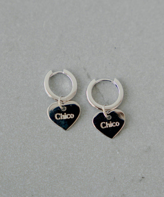 【Chico】愛心設計圈形耳環
