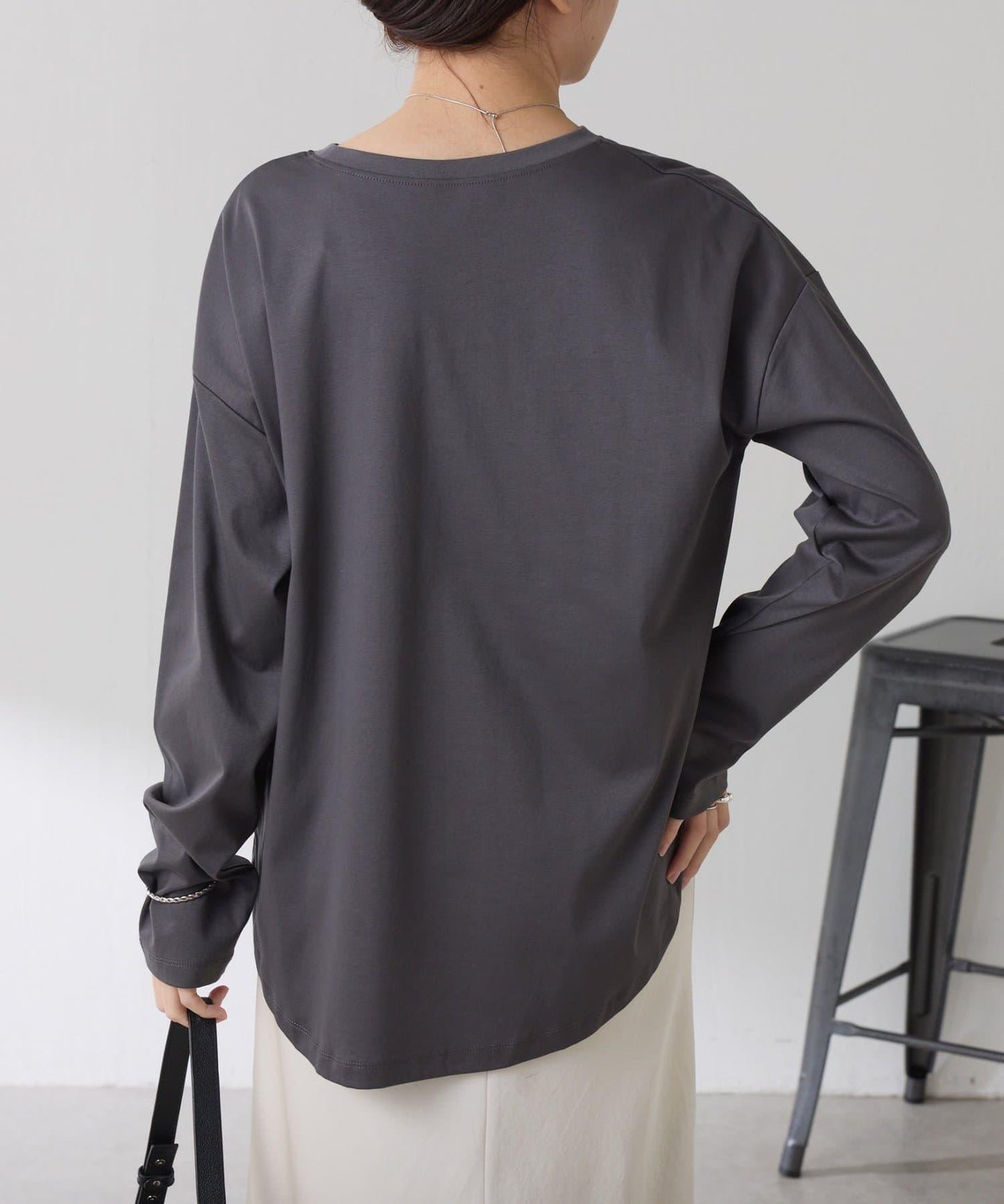 【大人長袖T恤】黑白照片印花長袖T恤