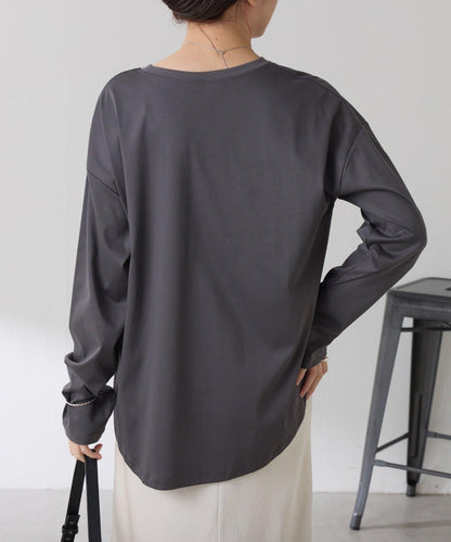 【大人長袖T恤】黑白照片印花長袖T恤