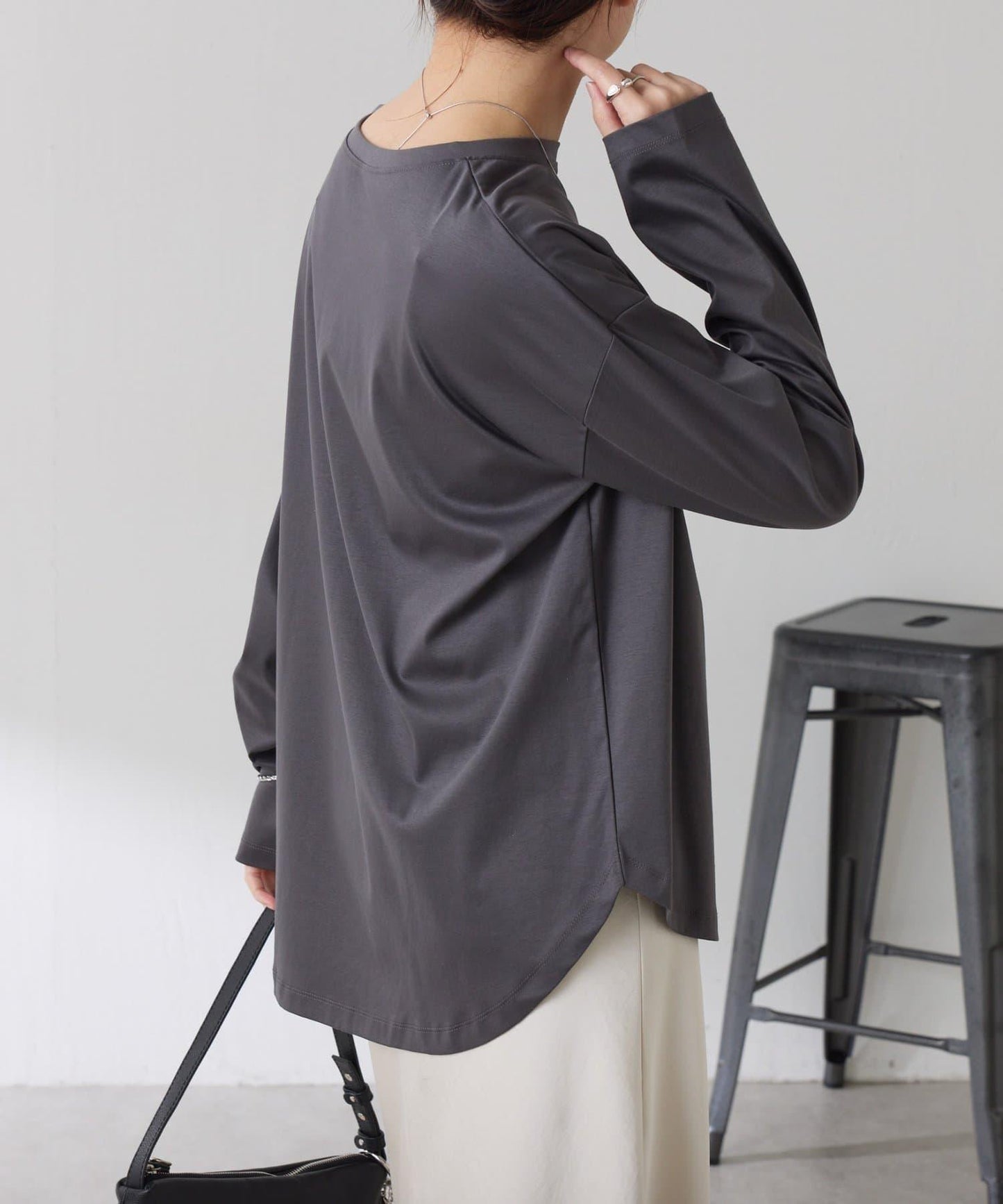 【大人長袖T恤】黑白照片印花長袖T恤