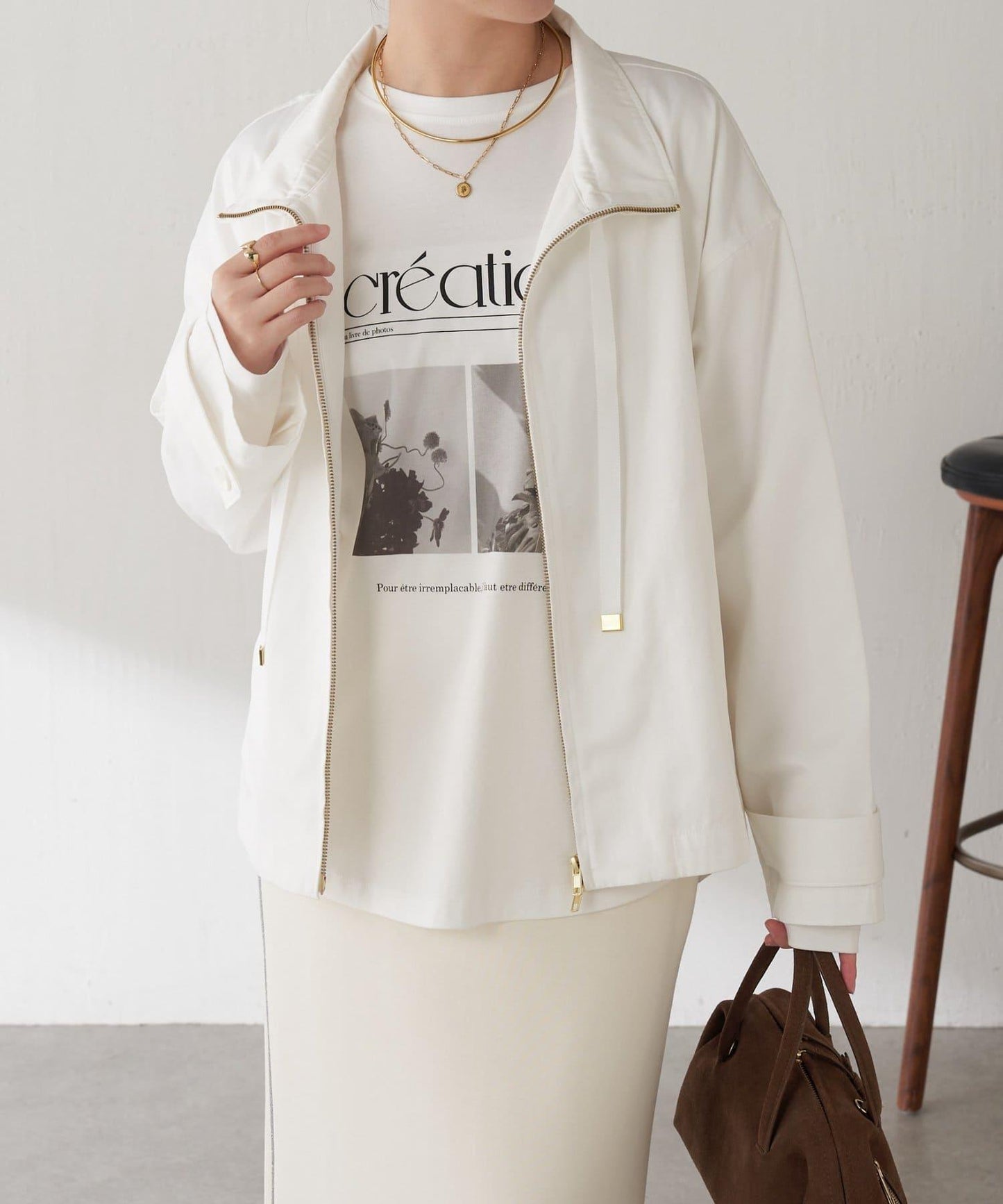 【大人長袖T恤】黑白照片印花長袖T恤