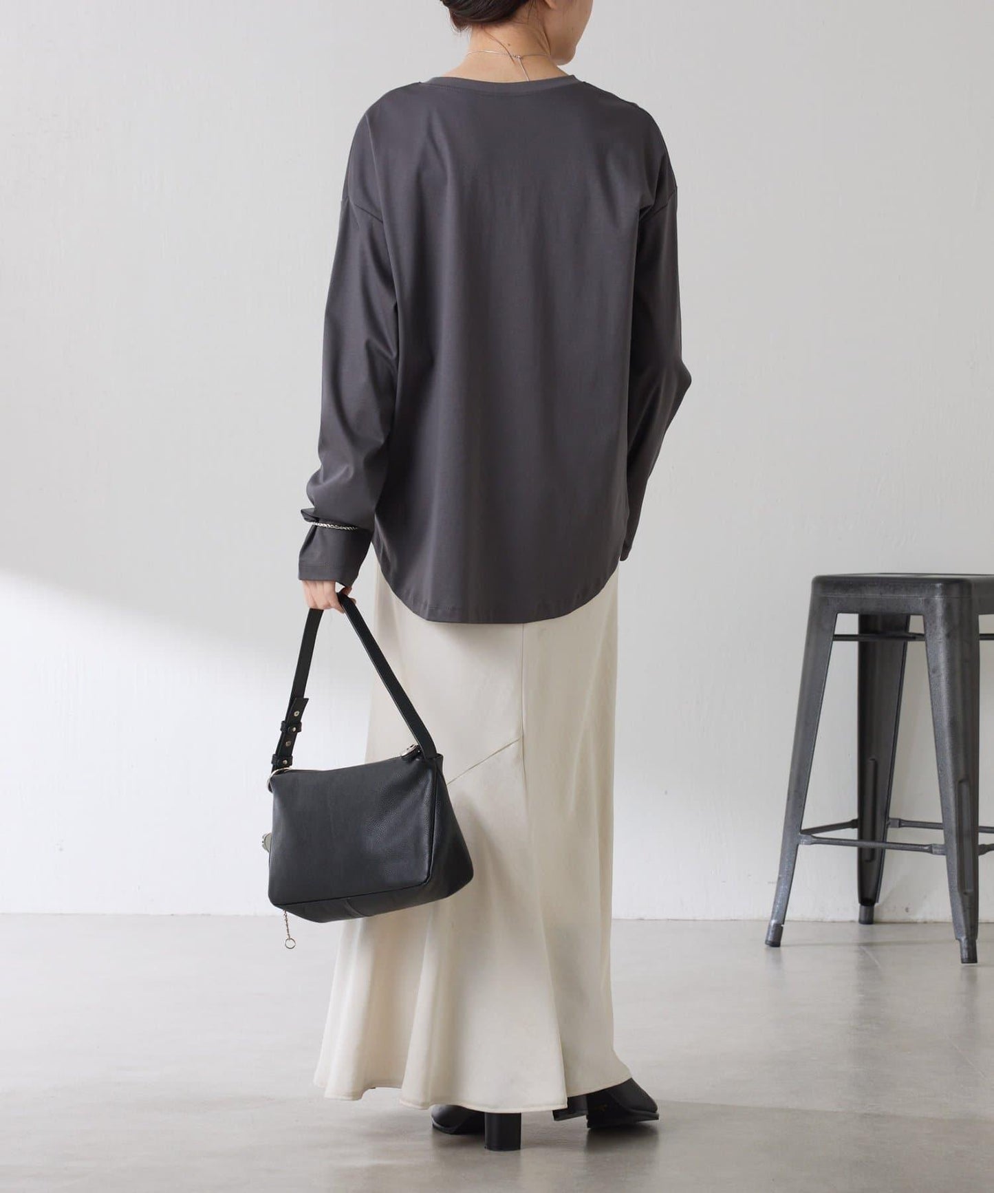 【大人長袖T恤】黑白照片印花長袖T恤