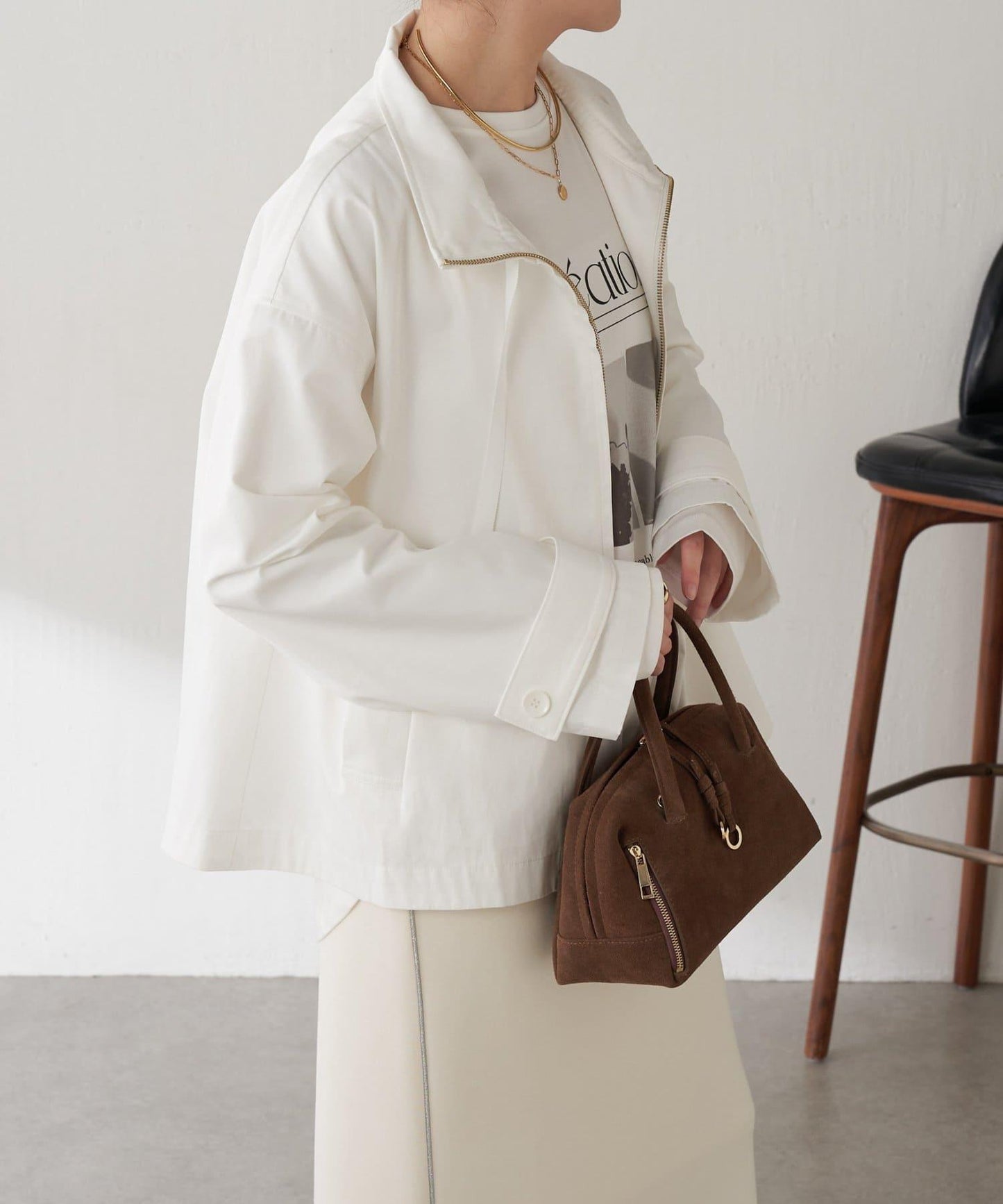 【大人長袖T恤】黑白照片印花長袖T恤