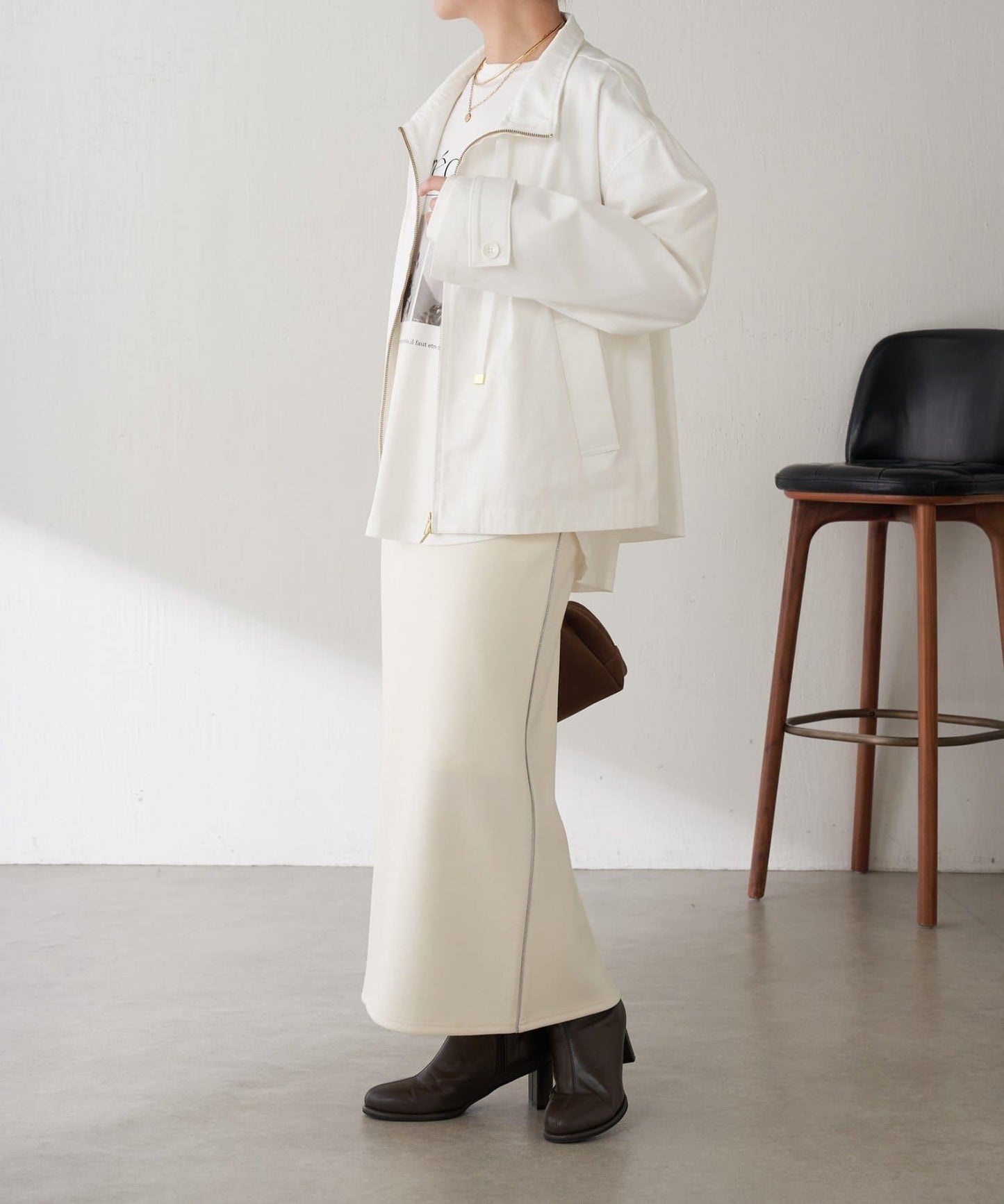 【大人長袖T恤】黑白照片印花長袖T恤