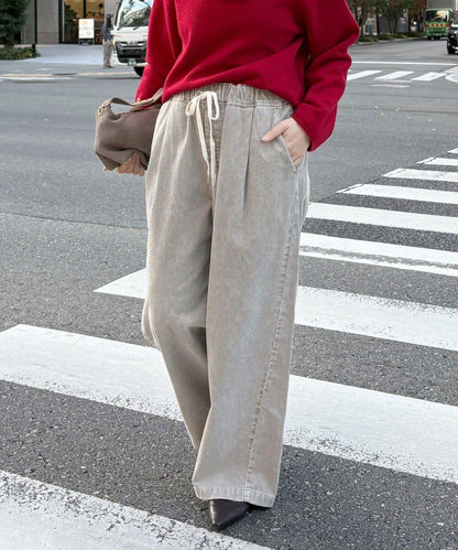 燈芯絨寬鬆休閒褲