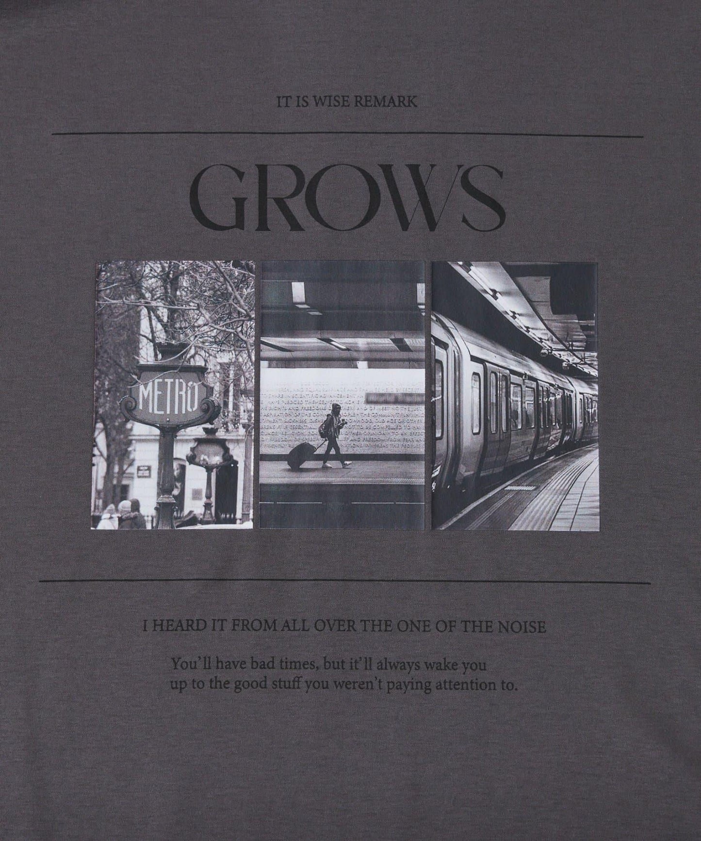 【大人長袖T恤】黑白照片印花長袖T恤