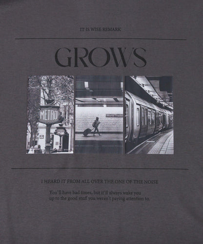 【大人長袖T恤】黑白照片印花長袖T恤