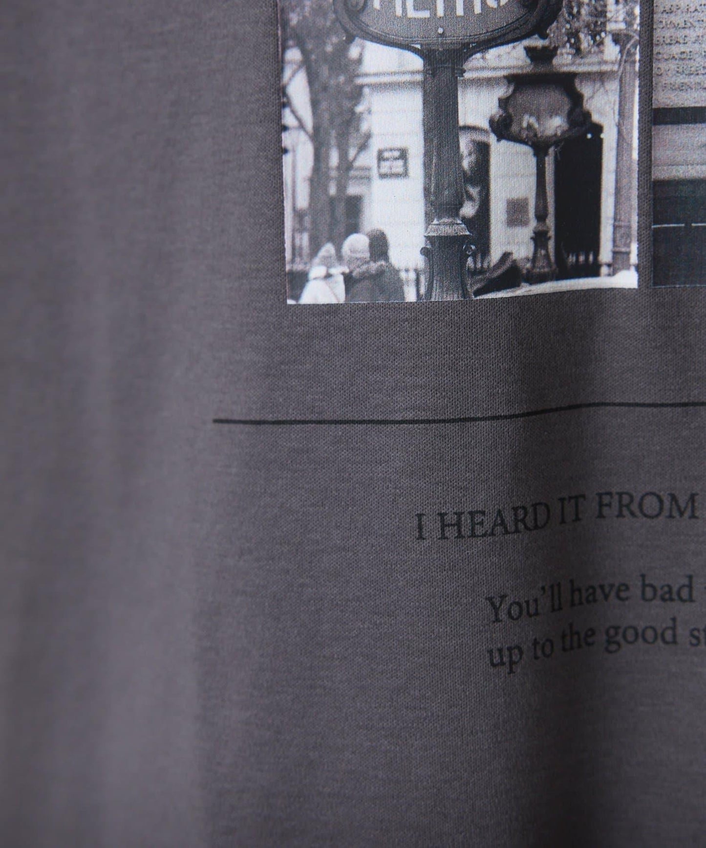 【大人長袖T恤】黑白照片印花長袖T恤