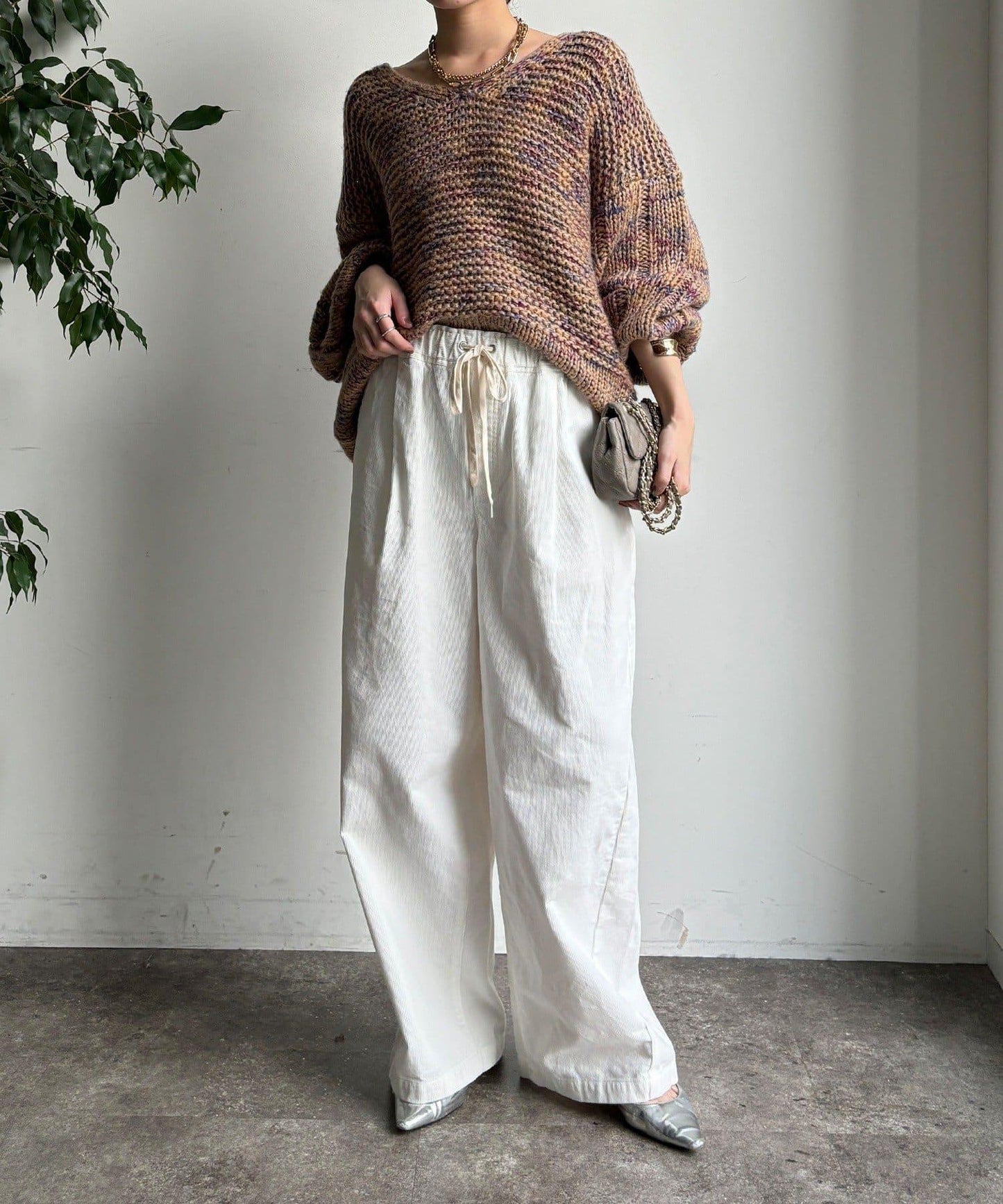 燈芯絨寬鬆休閒褲