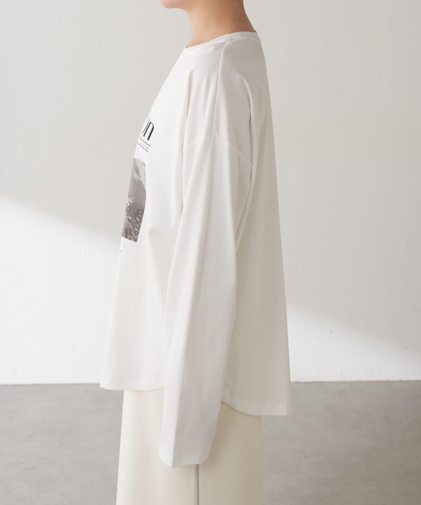 【大人長袖T恤】黑白照片印花長袖T恤