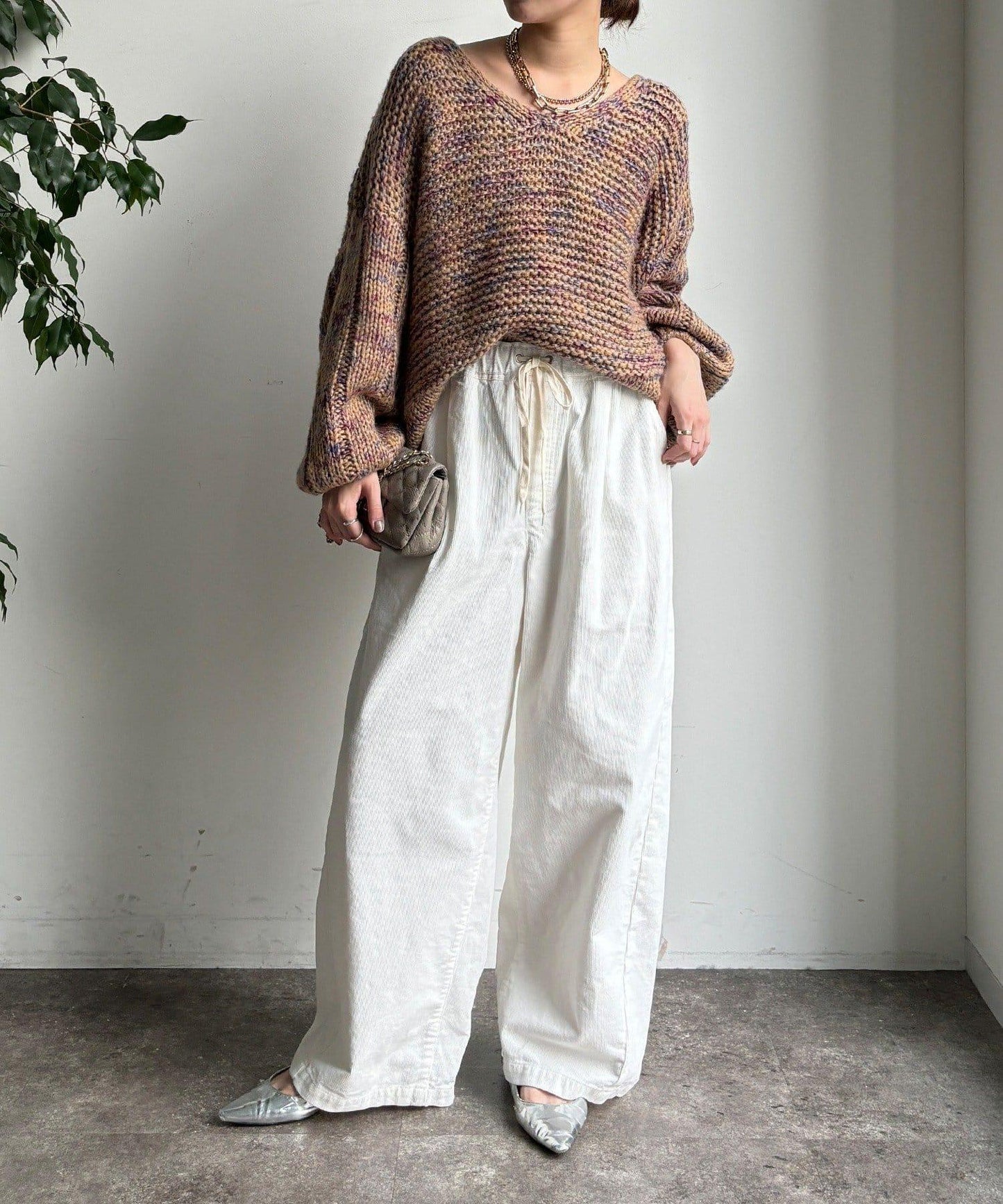 燈芯絨寬鬆休閒褲