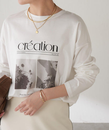 【大人長袖T恤】黑白照片印花長袖T恤