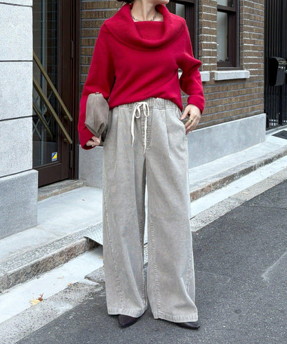 燈芯絨寬鬆休閒褲
