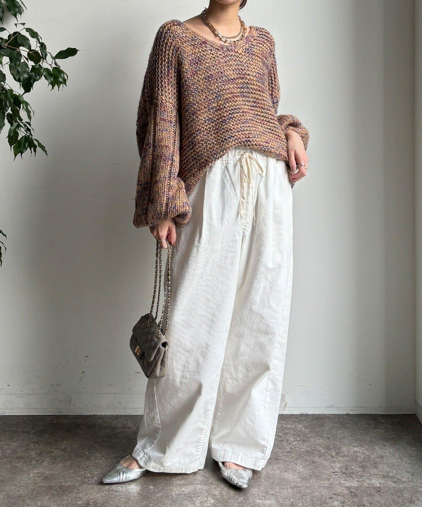 燈芯絨寬鬆休閒褲