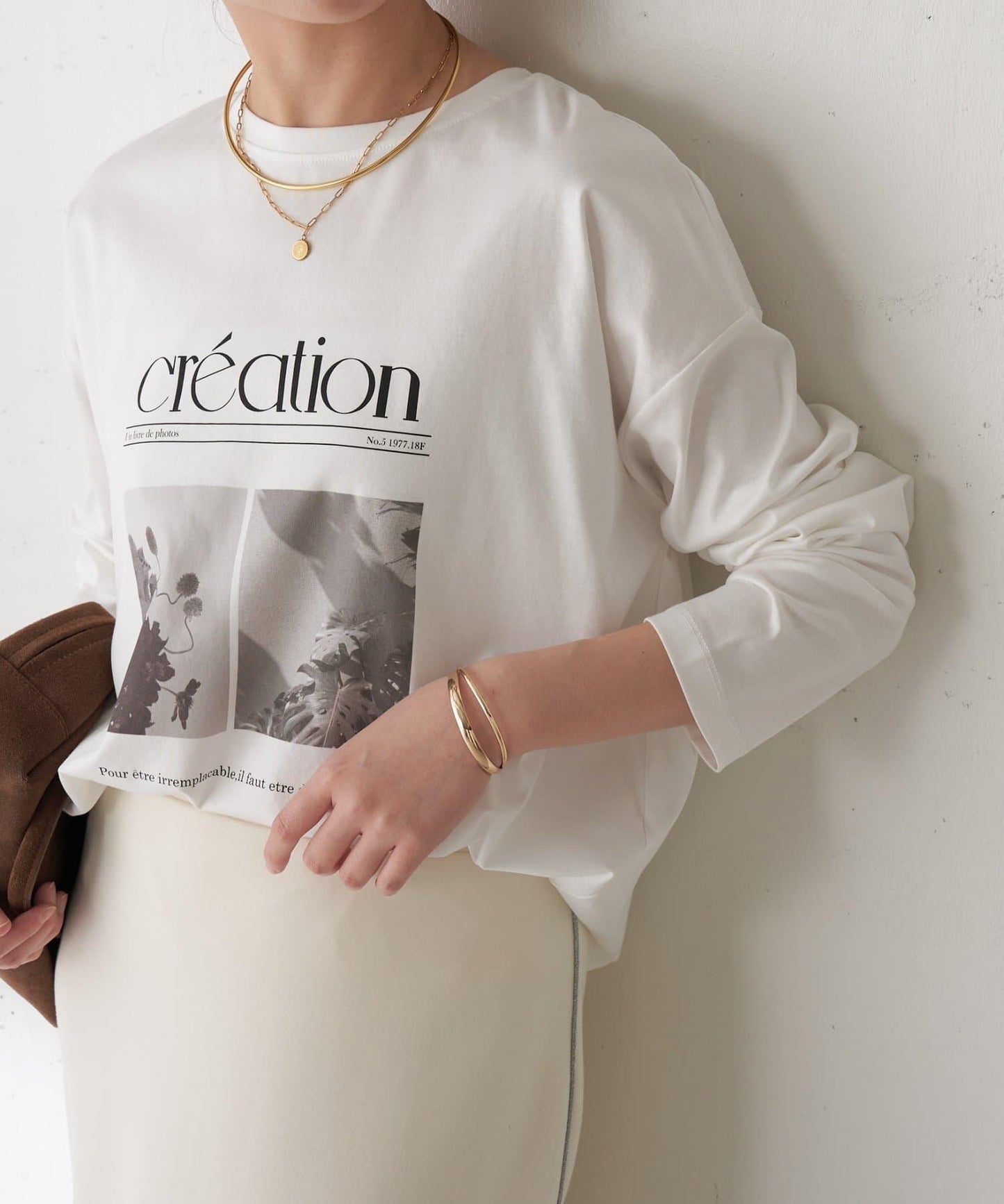 【大人長袖T恤】黑白照片印花長袖T恤