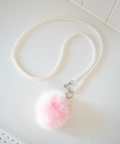 毛絨掛飾&珍珠單肩包套裝